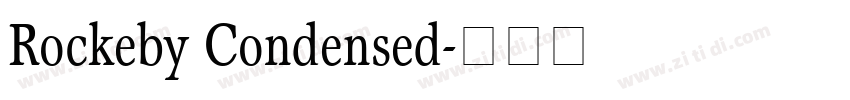 Rockeby Condensed字体转换